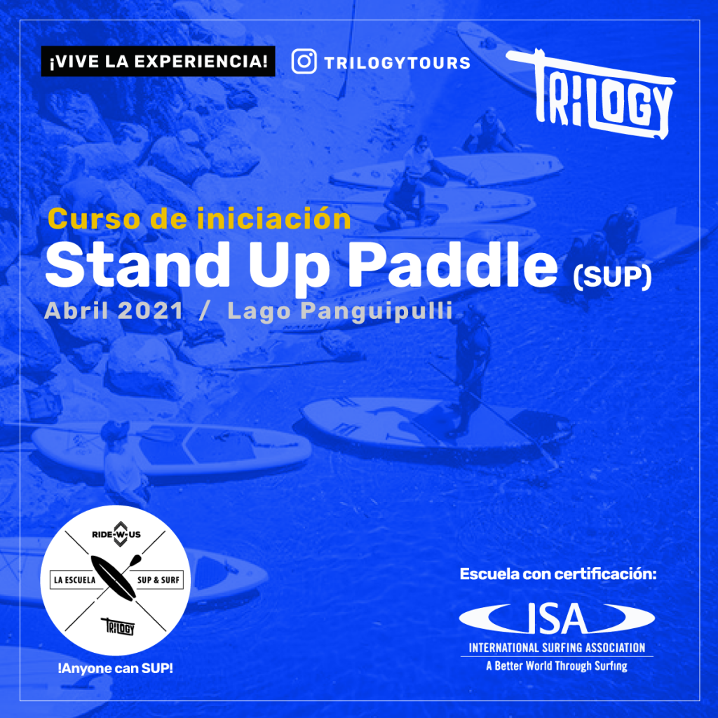 Curso de Iniciacion en Stand Up Paddle SUP Lago Panguipulli Abril 2021